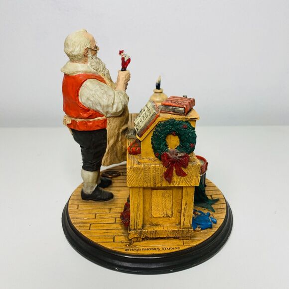 Rockwell Heirloom Santas Collection Workshop Rhodes Studios Retired 1990 5.5" - Picture 2 of 8